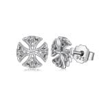 Boucles d'Oreilles Croix Celtique Argent