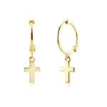 Boucles d'Oreilles Croix Créoles Simple