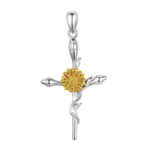 Pendentif Croix Tournesol