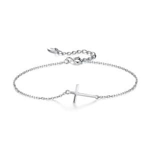 Bracelet Femme Argent avec Croix