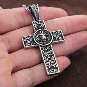 Pendentif Croix Fleur