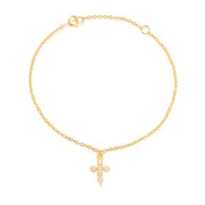 Bracelet Croix Or Femme